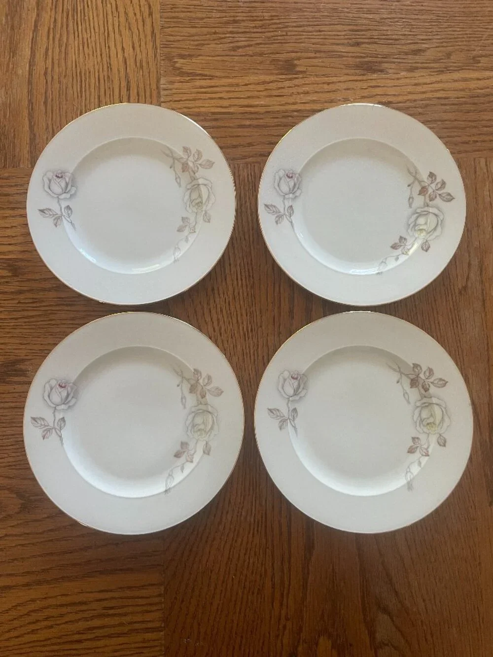 Set 4 Sweetheart Rose Bread Butter Plates Johann Haviland Bavaria Germany 6 Inch